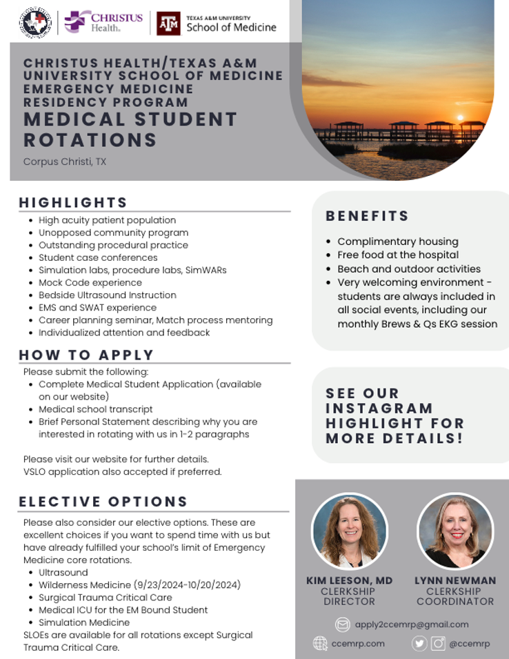 Medical Student Rotation Flyer